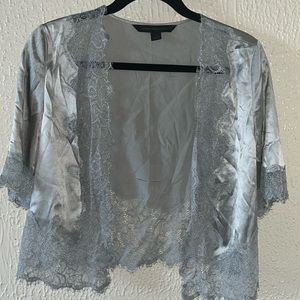 Satin express shrug